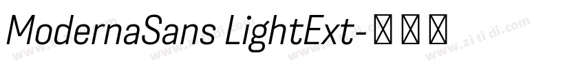 ModernaSans LightExt字体转换